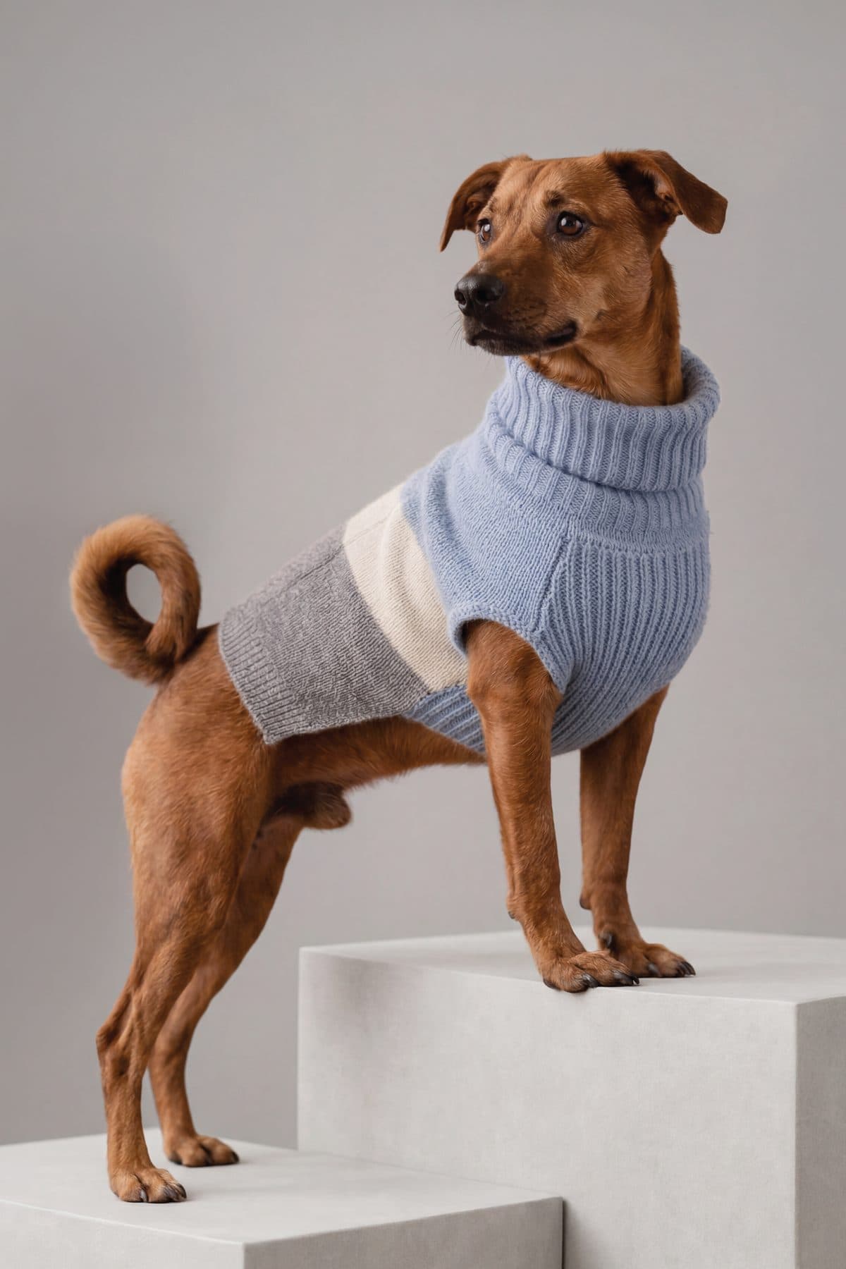 Perro de un cliente con su pieza MIJO